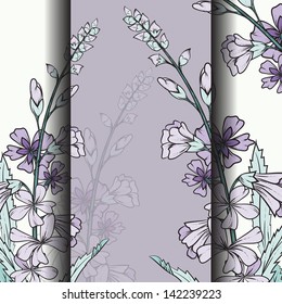 flower design card Vector illustration can be used for website background and greeting cards or cover decoration