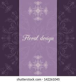 flower design card Vector illustration can be used for website background and greeting cards or cover decoration