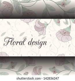 flower design card Vector illustration can be used for website background and greeting cards or cover decoration