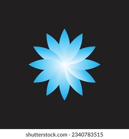 Flower Design Colorful Simple Vector Illustration