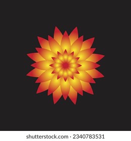 Flower Design Colorful Simple Vector Illustration