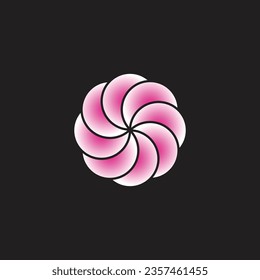 Blumendesign - farbige, einfache Vektorgrafik