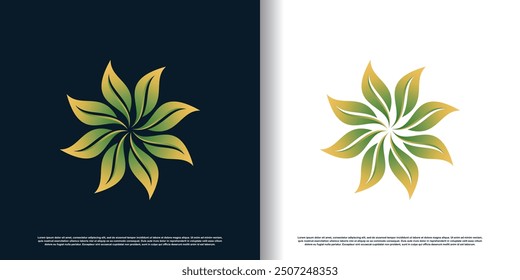 flower design with creative concept premium vector