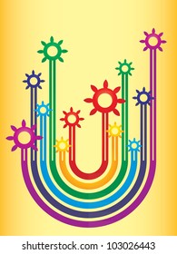 flower design decorative shape vector