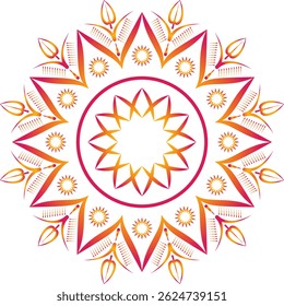 Diseño de flores Dibujo Forma Asiática