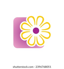 flower design elegant icon vector