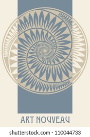 Flower. Design element in art nouveau style