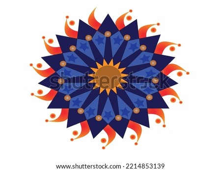 
Flower Design Element Vector Illustration Vectors graphic art designs in editable .ai .eps format Naksha and Star Desing flower icon Vector.Modern mandala art vector design with a beautifu icon.