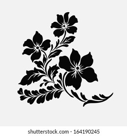 Flower design elements vector