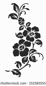 Flower Design Elements Vector Stock Vector (Royalty Free) 252583555 ...