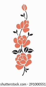 Flower design elements vector.