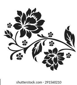 Flower Design Elements Vector.