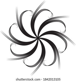 flower design icon pattern spin effect twist 