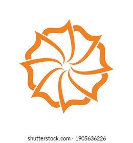 flower design illustration logo vector is so simple and beautiful