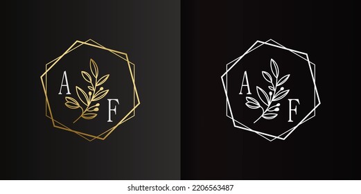 logotipo de diseño floral para decoración