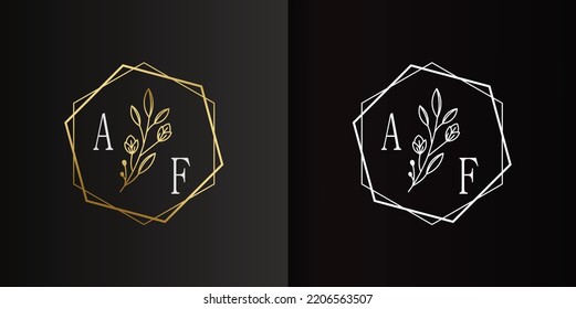 logotipo de diseño floral para decoración