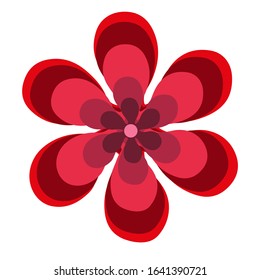 Flower Design Logo Vector Red Color Stock Vector (Royalty Free ...