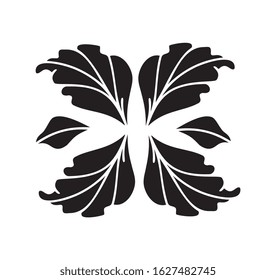 flower design made of leaves