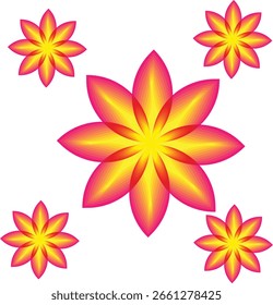 flower design for multicolor tiles