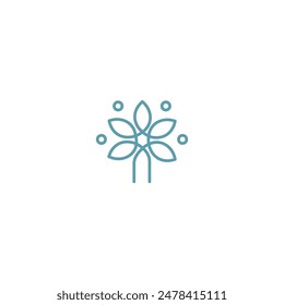 flower design O vector icon technology