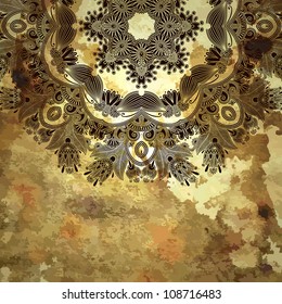 flower design on grunge background