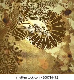 flower design on grunge background