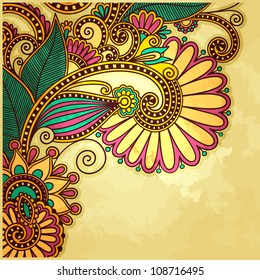 flower design on grunge background