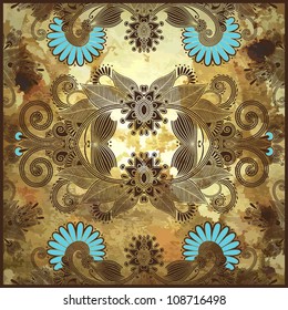 flower design on grunge background