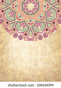 flower design on grunge background