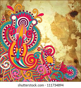 flower design on grunge background