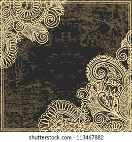 flower design on grunge background