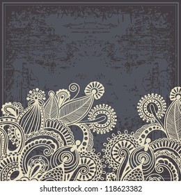 flower design on grunge background