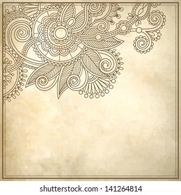flower design on grunge background