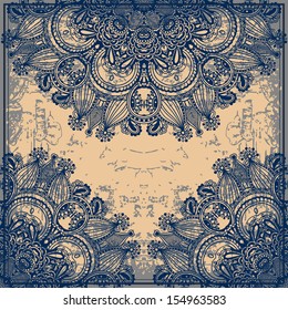 flower design on grunge background