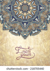 flower design on grunge background, vector illustration