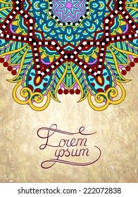 flower design on grunge background, vector illustration