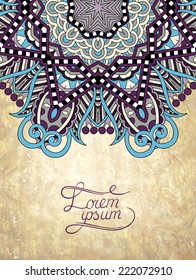 flower design on grunge background, vector illustration
