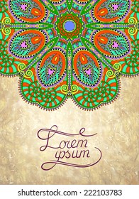 flower design on grunge background, vector illustration