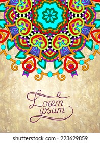 flower design on grunge background, vector illustration