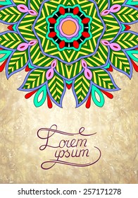 flower design on grunge background, vector illustration