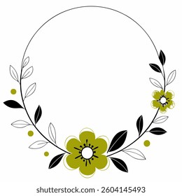 Flower design on white background, Eps file. 