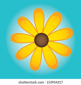 flower design over blue background vector illustration 