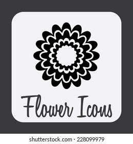 Flower design over gray background, vector illustration