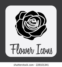 Flower design over gray background, vector illustration