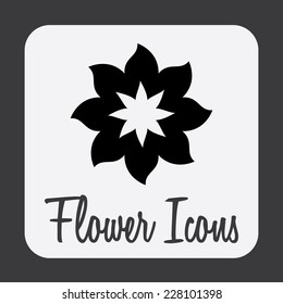 Flower design over gray background, vector illustration