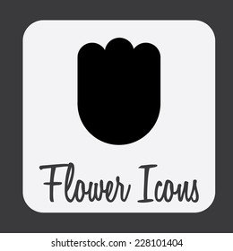 Flower design over gray background, vector illustration