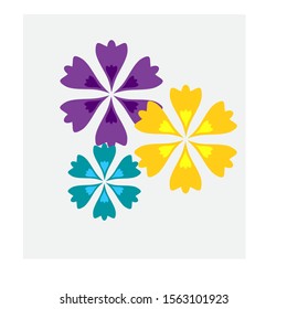 Flower Design Over white Background , Vector illustration