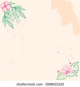 Blumendesign auf rosafarbenem Hintergrund
