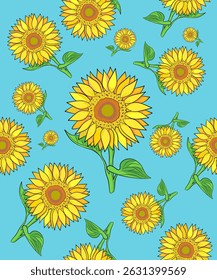 It is a flower design, sunflower, for use in art, surface work, black ground, used in clothing, clothing, bags, colorful lines.