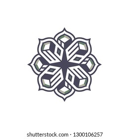 Flower design template on white background